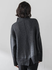 【WEB限定】”ふんわり配色の”もっちりハイネックニット