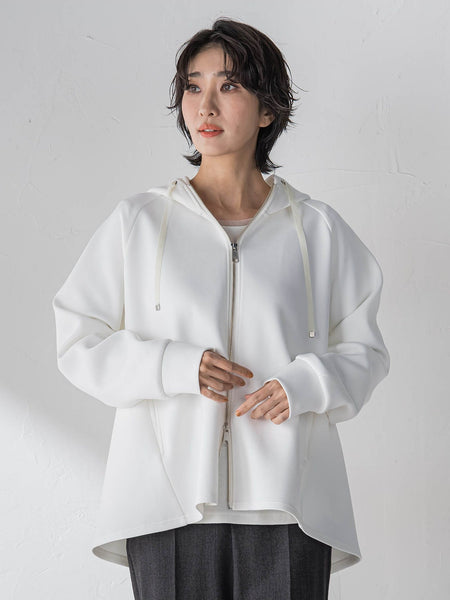 【大きいサイズ】ストレッチダンボールジップパーカー
