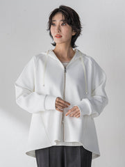 【大きいサイズ】ストレッチダンボールジップパーカー