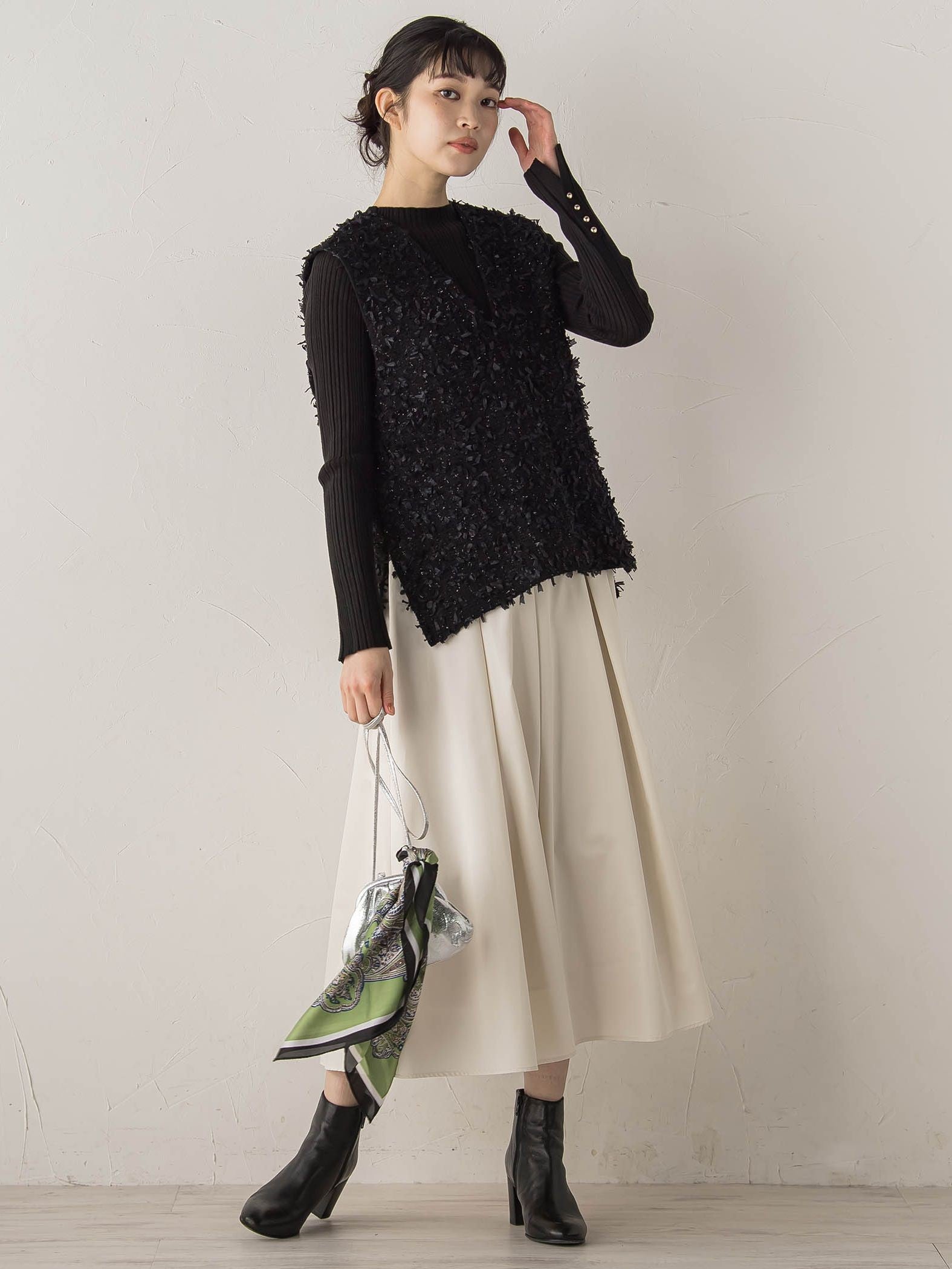 モナコツィードブラウス≪手洗い可能≫