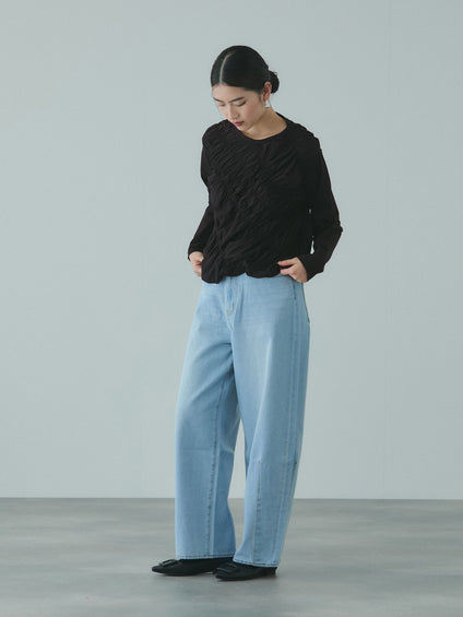 ギャザーラインフロントカットソー≪洗濯機で洗える≫