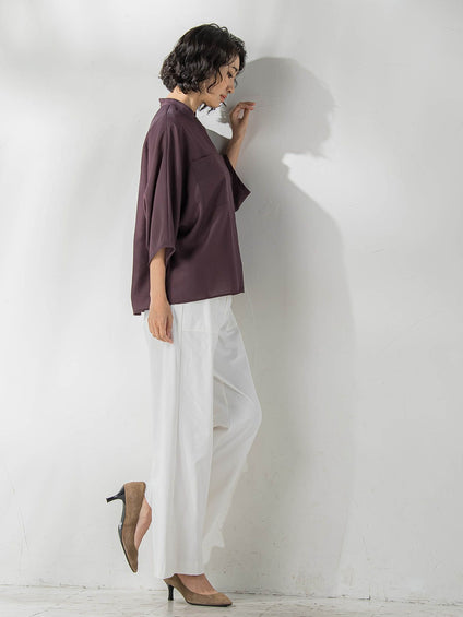 【WEB限定/大きいサイズ】ハイテンションワイドパンツ≪洗濯機で洗える≫