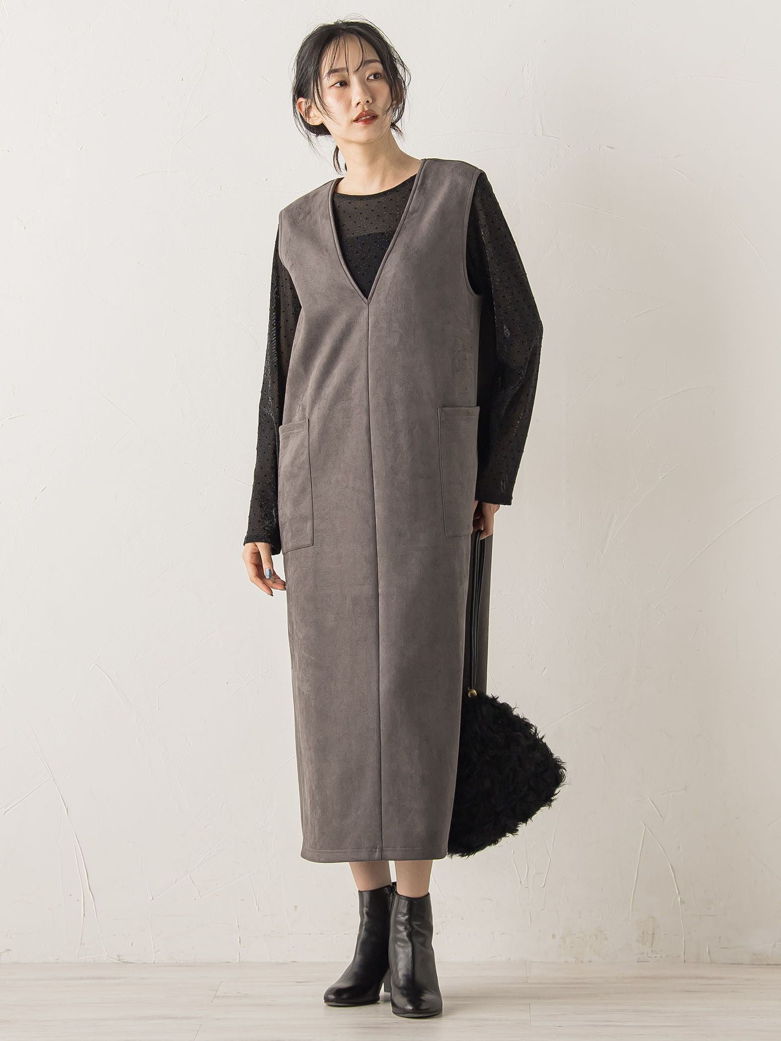 ラメフロッキードットプルオーバー≪手洗い可能≫