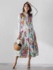 ビッグフラワーブーケカーディガン