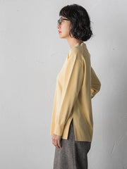 Vネックニット≪手洗い可能≫