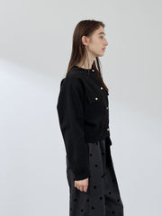 ポケットデザインニットカーディガン≪洗濯機で洗える≫