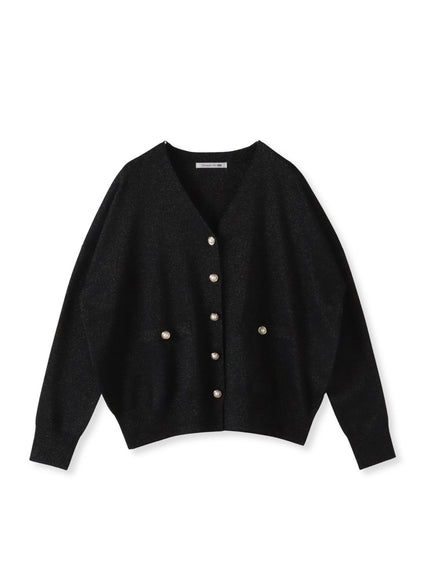 ラメVネックカーディガン