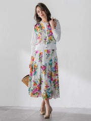 ビッグフラワーブーケカーディガン