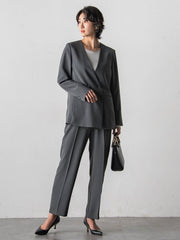 ハイストレッチカルゼストレートパンツ