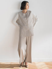 リネンライクオックスパンツ