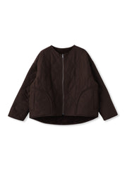 キルティング×フェイクファーリバーシブルブルゾン