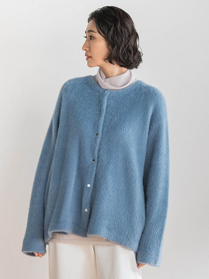 フェザーヤーンニットカーディガン