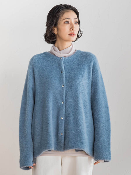 フェザーヤーンニットカーディガン