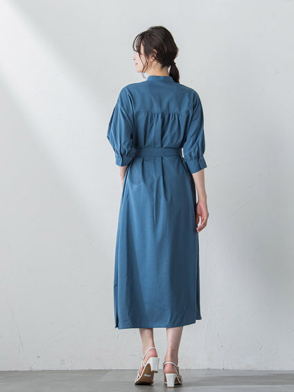 【WEB限定】【新色追加】【11号あり】ベルト付きドライタッチワンピース≪接触冷感/洗濯機で洗える≫