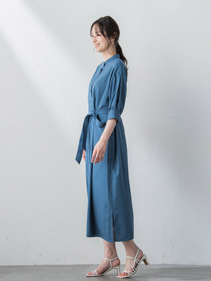 【WEB限定】【新色追加】【11号あり】ベルト付きドライタッチワンピース≪接触冷感/洗濯機で洗える≫