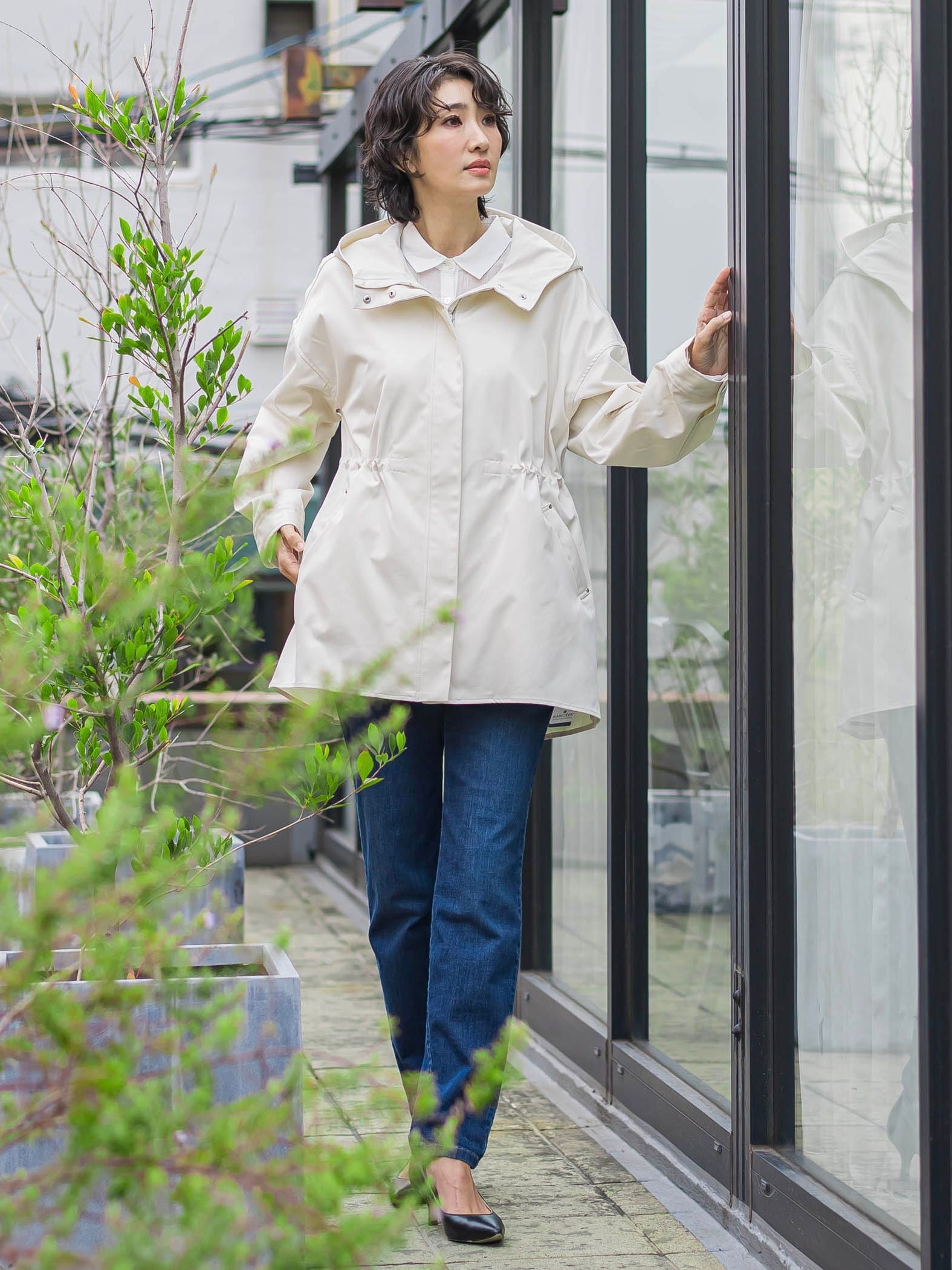 【WEB限定】ぐーんと伸びるデニムレギパン≪洗濯機で洗える≫