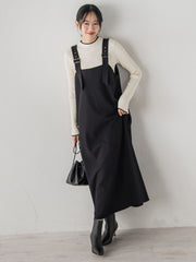 【新色追加】袖ボタンランダムリブニット≪手洗い可能≫