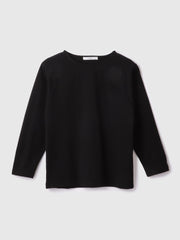 【シーズンレス】袖刺繍コットンプルオーバー