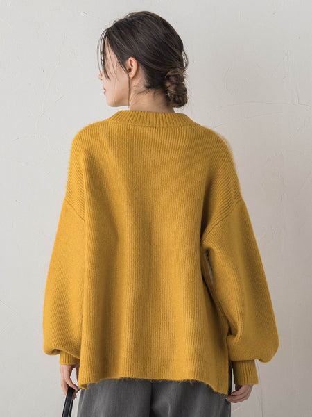 シャギージャガード切替えニット≪手洗い可能≫