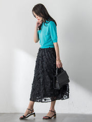 【WEB限定カラーあり】LUCINDAポロニット