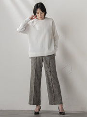 【WEB限定】”ウエストゴムで快適”ワイドパンツ≪洗濯機で洗える≫