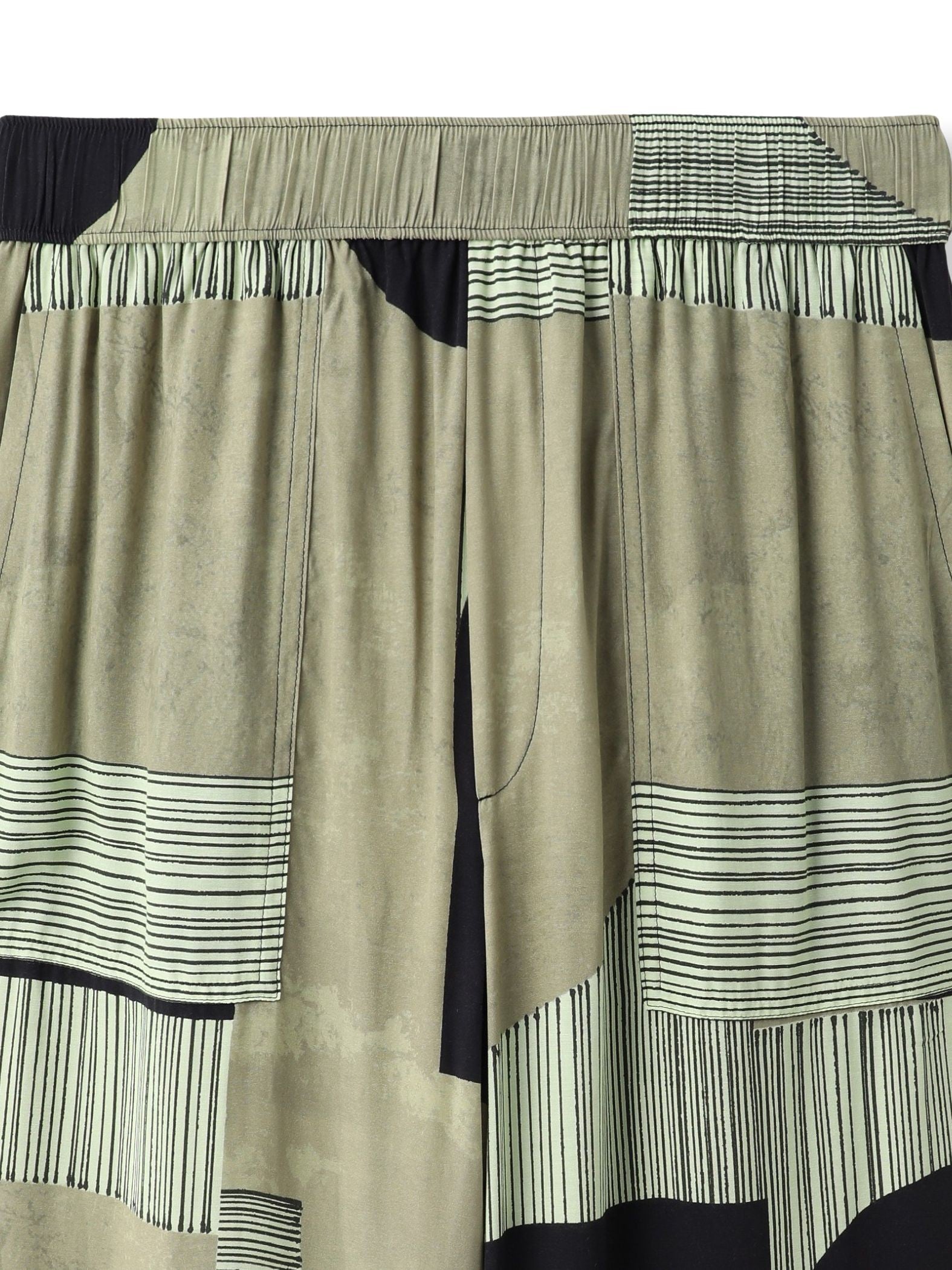 IPEKER幾何柄イージーワイドパンツ≪手洗い可能≫