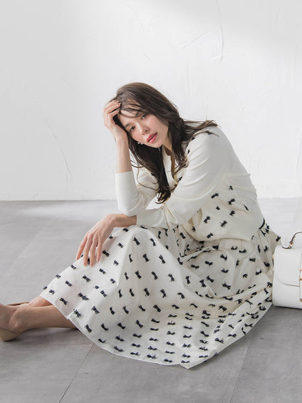 リボンジャガードスカート