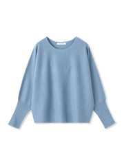 袖口ボタンドルマンニットプルオーバー≪手洗い可能≫