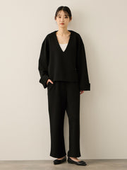 フリースバックダンボールワイドパンツ≪手洗い可能≫