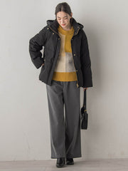 シャギージャガード切替えニット≪手洗い可能≫