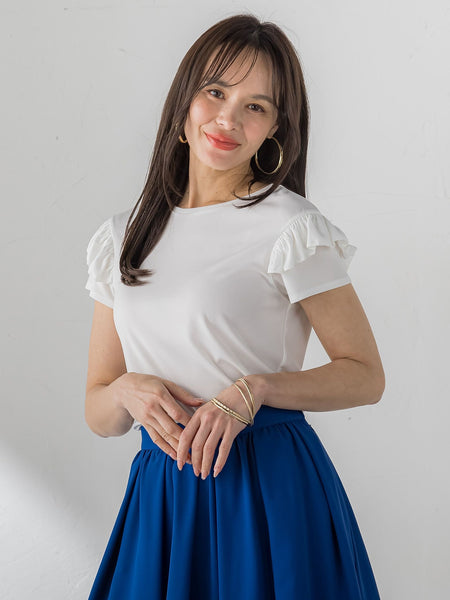 【WEB限定】ショルダーフリルカットソー