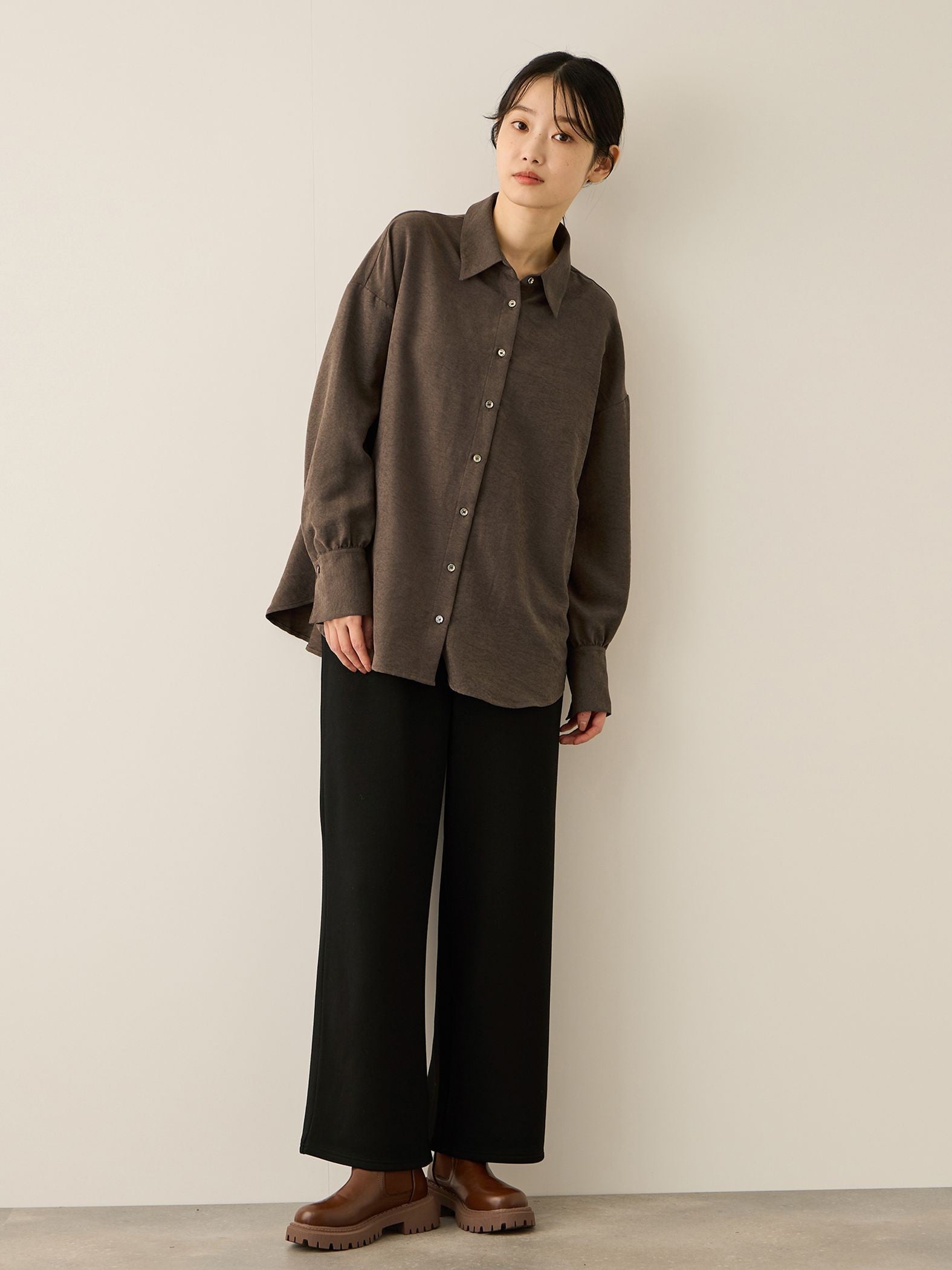 フリースバックダンボールワイドパンツ≪手洗い可能≫