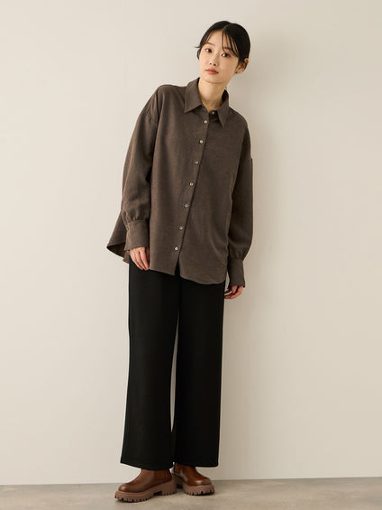 フリースバックダンボールワイドパンツ≪手洗い可能≫