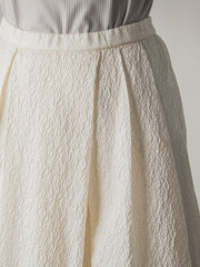 型押しジャガードタックフレアスカート≪手洗い可能≫