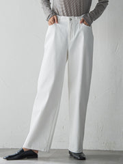 【大きいサイズ】【biyori】裏起毛ウインターデニムパンツ