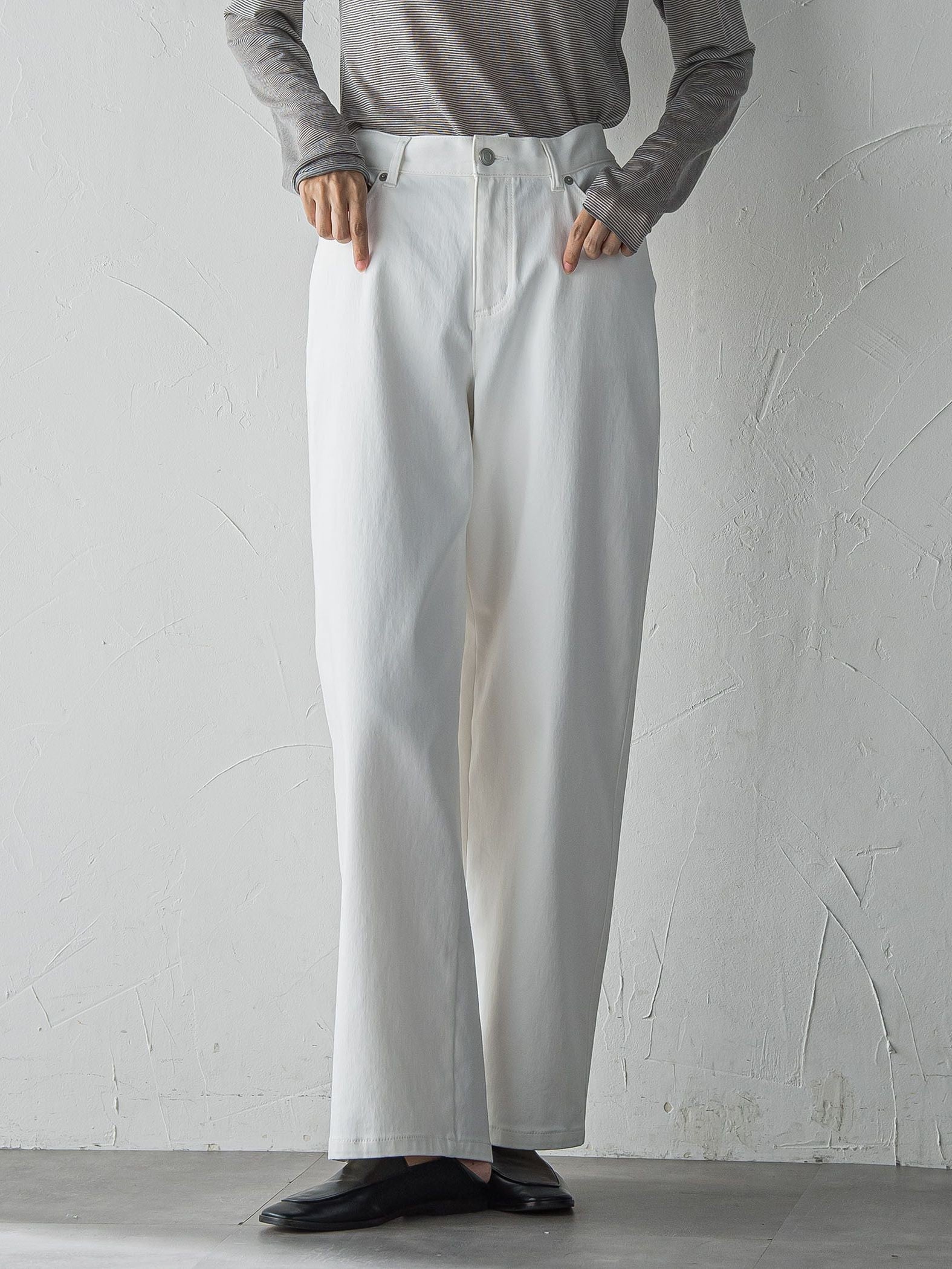 【大きいサイズ】【biyori】裏起毛ウインターデニムパンツ