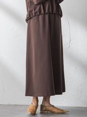 ボートネックドロストヘムスカートセットアップ