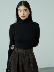 サムホールハイネックニットプルオーバー≪手洗い可能≫