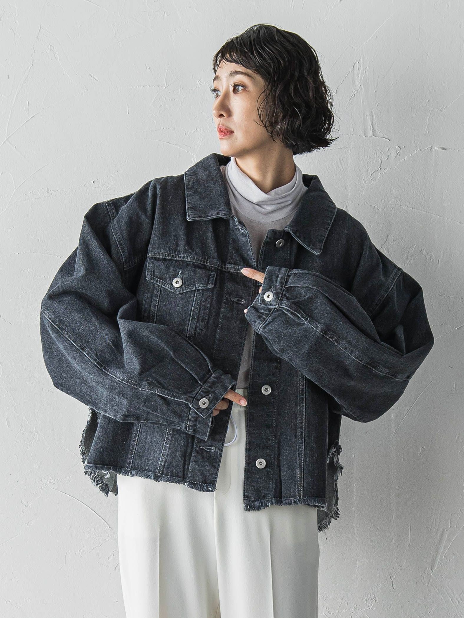 【biyori】”抜け感シルエットでこなれ感”オトナGジャン≪手洗い可能≫