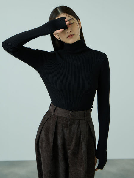 サムホールハイネックニットプルオーバー≪手洗い可能≫