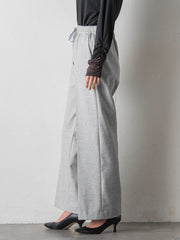 【大きいサイズ】両面起毛ワイドパンツ