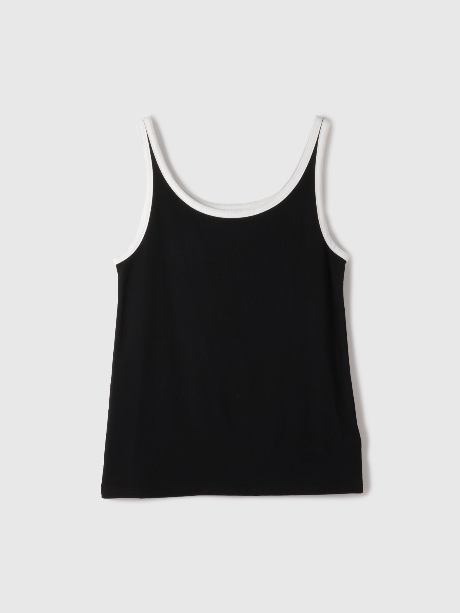 バイカラーパイピングタンクトップ