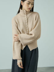 メニボタン2WAYネックニット≪手洗い可能≫