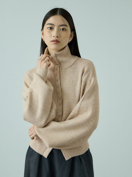 メニボタン2WAYネックニット≪手洗い可能≫