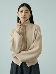 メニボタン2WAYネックニット≪手洗い可能≫