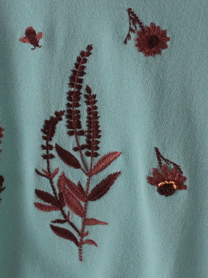 ハーブ刺繍カーディガン≪手洗い可能≫