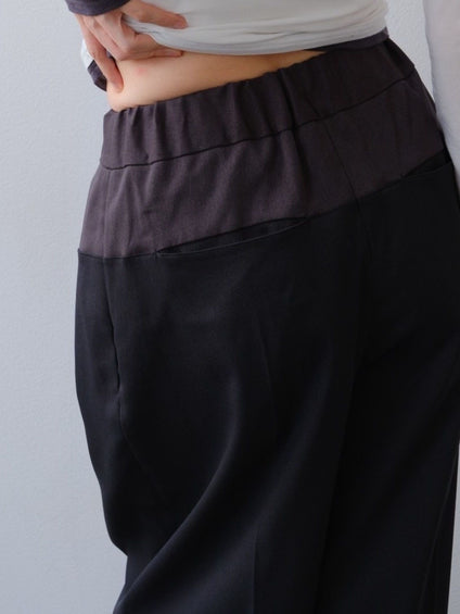 Bicolor curve pants【日本製】≪手洗い可能≫