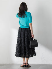 【WEB限定カラーあり】LUCINDAポロニット