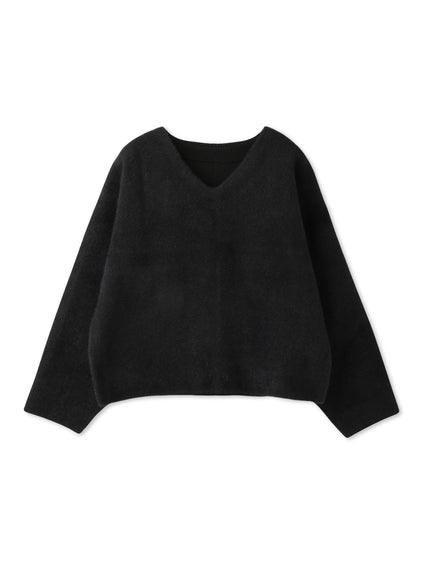 フェレットタッチWフェイスボクシーニット≪手洗い可能≫