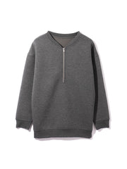 ソフトダンボールハーフZIPプルオーバー≪手洗い可能≫